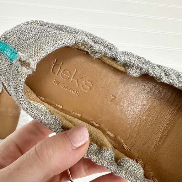 Tieks Gray and Teal Flats - Picture 4 of 9